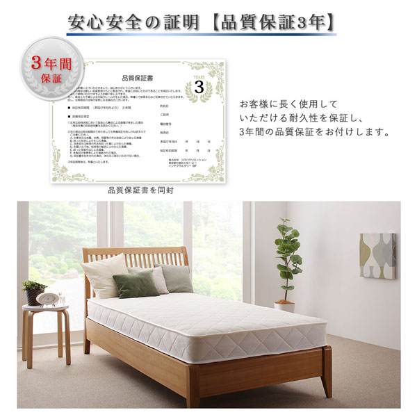 腰をしっかり支える通気性ボンネルコイルマットレス 商品説明画像9