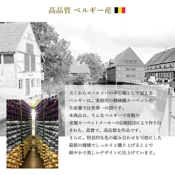 ベルギー製モケット織クラシックデザインラグ Arrivo アリーヴォ 商品追加画像10