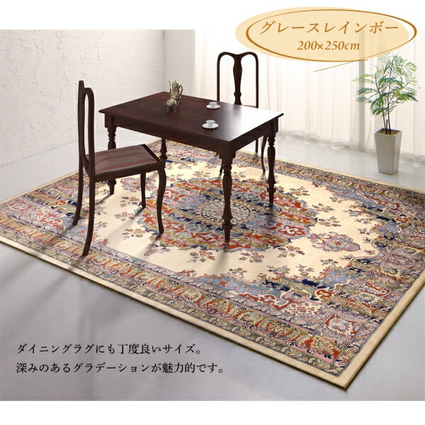 ベルギー製モケット織リゾート風クラシックデザインラグ Anneke アンネケ 商品追加画像8