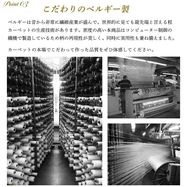 ベルギー製モケット織リゾート風クラシックデザインラグ Anneke アンネケ 商品追加画像10