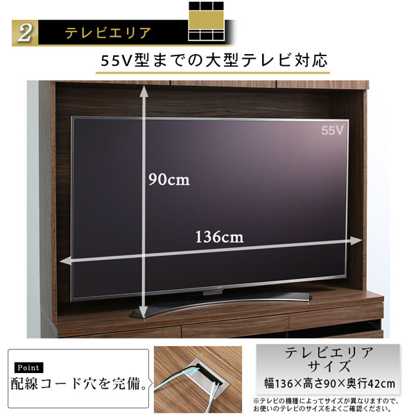 ハイタイプテレビボードシリーズ Glass line グラスライン (キャビネットセット) 商品追加画像8