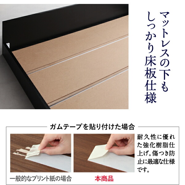 ワンルーム コンパクト おしゃれ セミダブル シンプル フロア ローベッド HIRO ヒロ 商品説明画像10