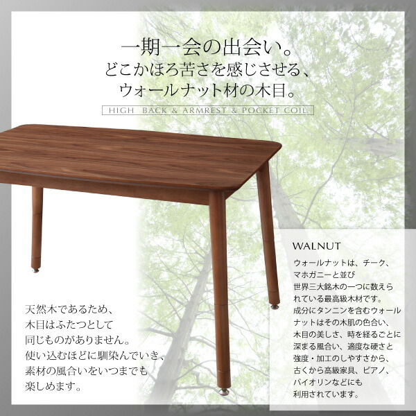 高さ調節可能 肘付ハイバックこたつソファダイニング ARNOLD アーノルド | 家具専門店どあどあ(西山商店)