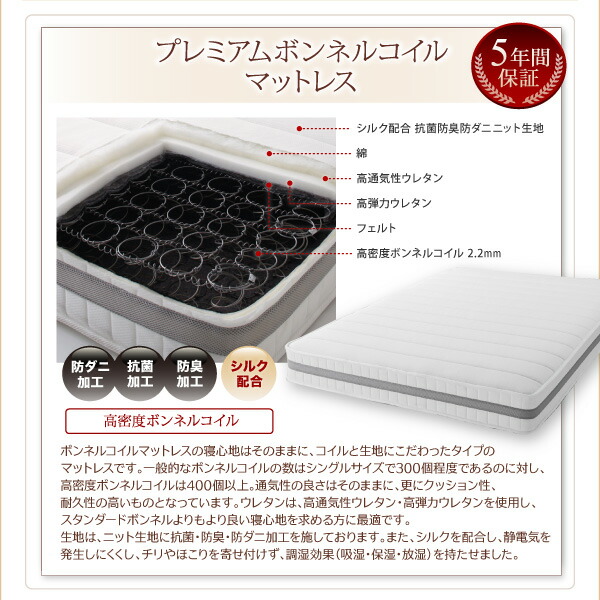 すのこ構造 脚付きマットレス ハイクラスファミリーボトムベッド CLAMS クラムス 商品説明画像12