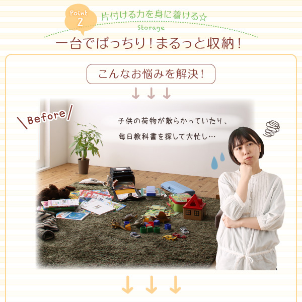 一台で全部収まるワイドランドセルラック Relprairy リルプライリー 商品説明画像3