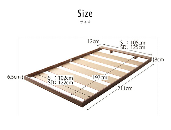 布団のように使える 棚コンセント付きフロアローベッド SKYline B スカイ・ライン ベータ 商品追加画像18