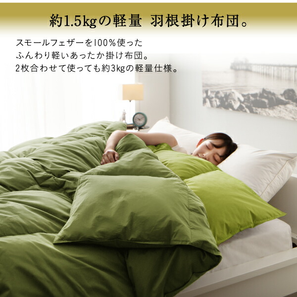 カラフル羽根掛布団2枚セット 商品説明画像3