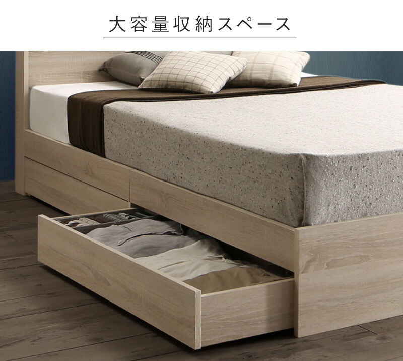 棚コンセント 収納付き ベッド Ever3 エヴァー3 商品追加画像4