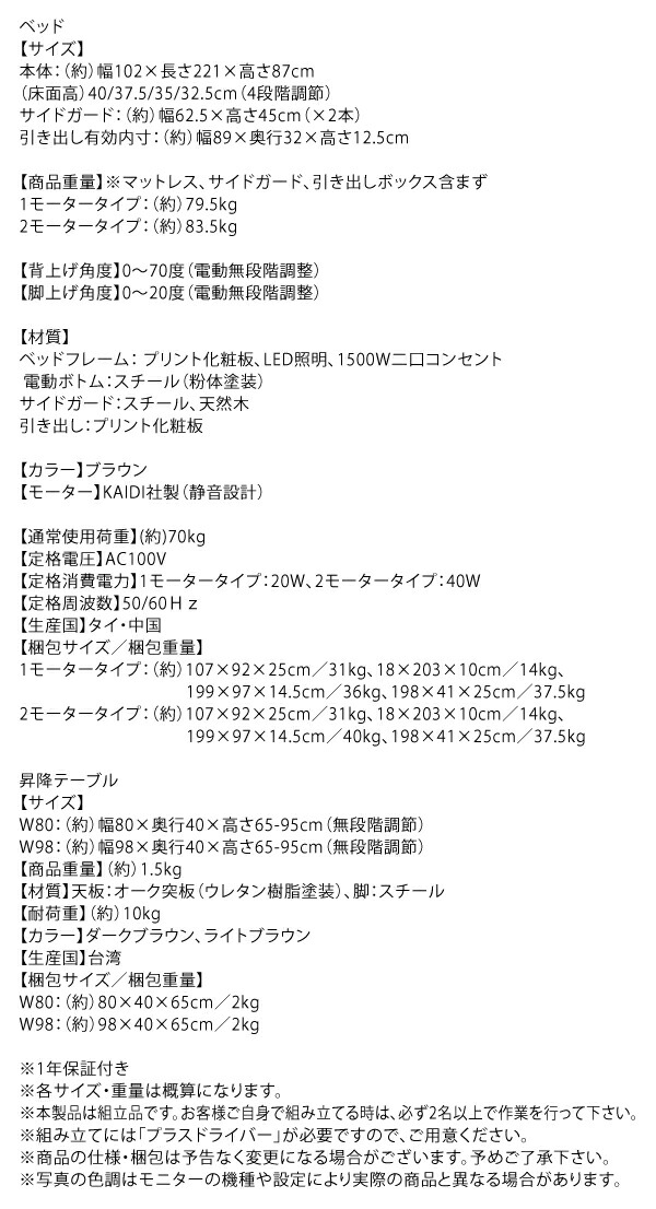 棚・照明・コンセント・引出し収納付き電動ベッド ラクストレージ 商品説明画像24
