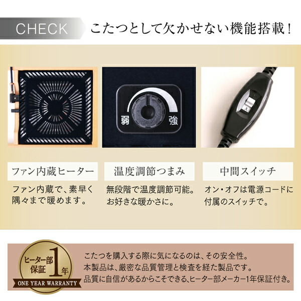 高さ調節可能 3段階伸長式 大型こたつソファダイニング Escher エッシャー 商品追加画像11