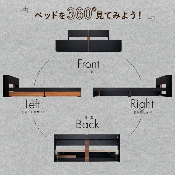 棚・コンセント付き収納ベッド Separate セパレート 商品説明画像12