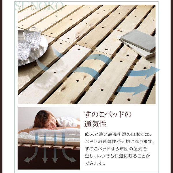 棚・コンセント付きすのこ収納ベッド G.Breatha ジーブレッサ 商品説明画像5