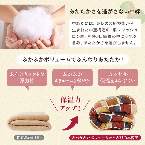 アートモダンなモザイクデザインこたつ布団 Kipfel キプフェル 商品説明画像8