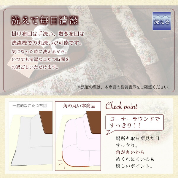ゴブラン織 花柄国産こたつ布団 Torisha トリシャ 商品追加画像9