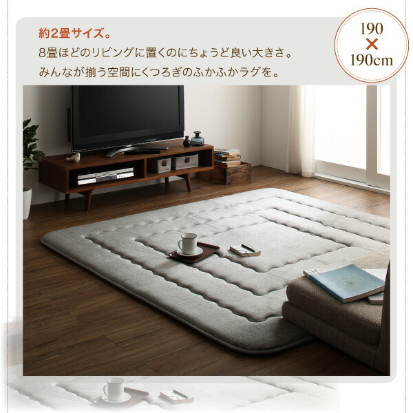 厚み40mmのふっくら厚敷きクッションラグ Vermeer フェルメル 商品追加画像11