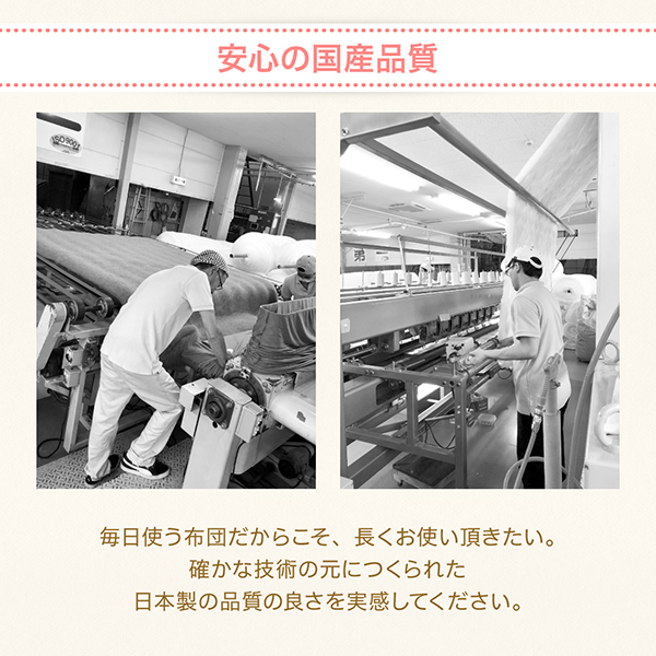 子どもにやさしい・丸ごと洗える・日本製・防ダニ布団 商品説明画像9