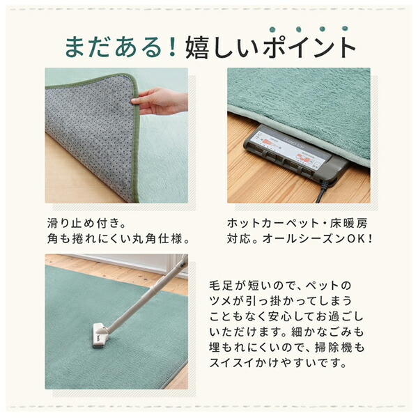 厚みが選べる ニュアンスカラーの洗えるシャギーラグ Washuwa ワシュワ 商品追加画像12