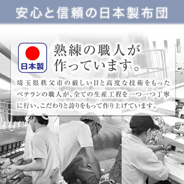 日本製 厚み15cm 極厚三層構造 ふかふか寝心地敷布団 商品説明画像9