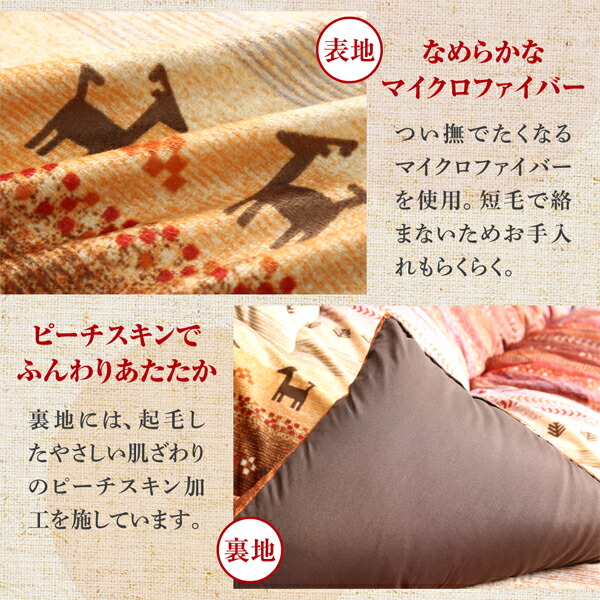 ギャッベ柄グラデーションデザインこたつ布団 Talvi タルヴィ 商品説明画像9