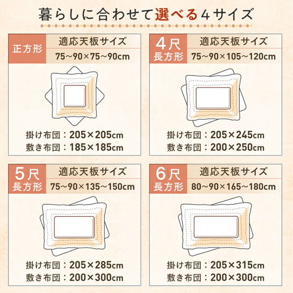 ギャッベ柄グラデーションデザインこたつ布団 Talvi タルヴィ 商品説明画像13