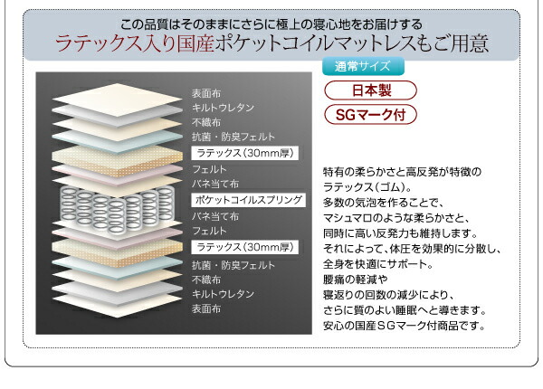 照明・棚付きフロアベッド ROSSO ロッソ 商品追加画像14