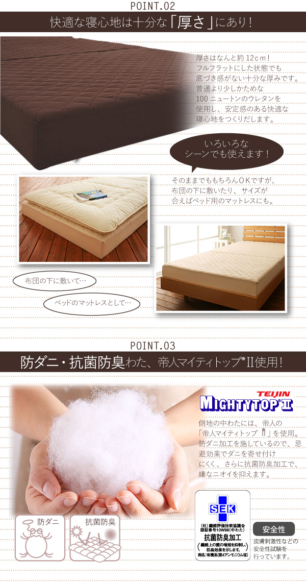 防ダニ・抗菌防臭ソファマットレス Clene クリネ 商品説明画像3