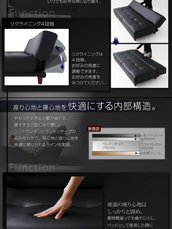 ソファベッド LARG ラルグ 商品説明画像5