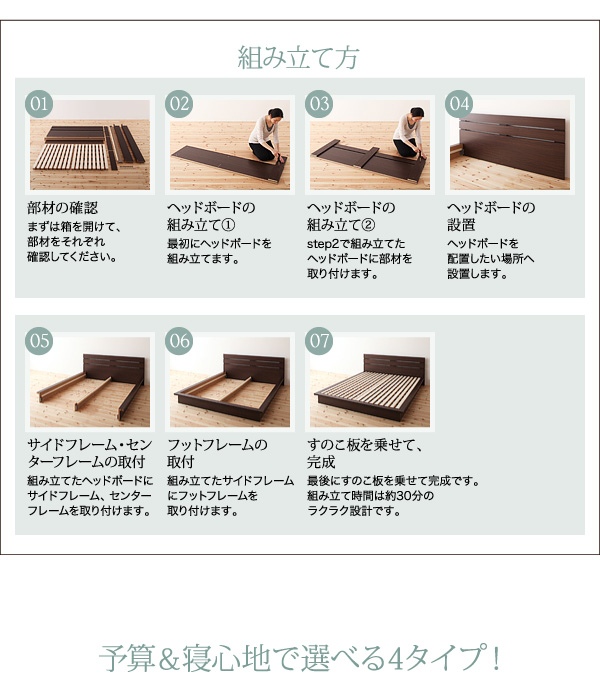 モダンデザインフロアベッド Lecia-Queen レシア・クイーン 商品説明画像7