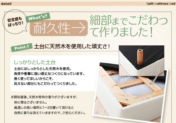 新・移動ラクラク 分割式マットレスベッド 商品説明画像15