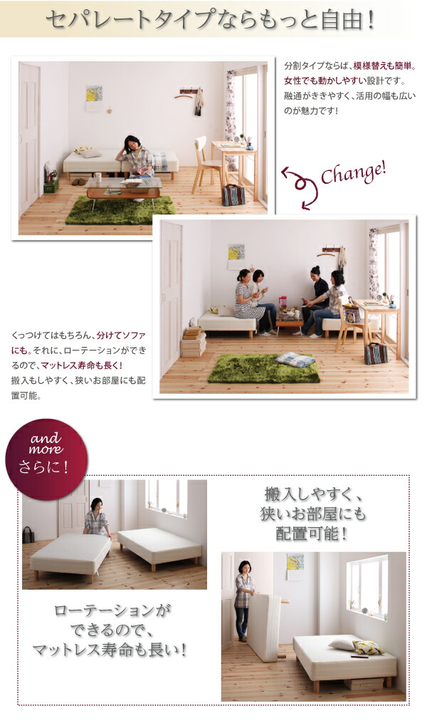 新・国産ポケットコイルマットレスベッド Waza ワザ 商品説明画像8