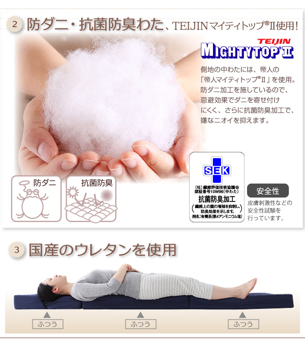 凸凹が気持ちいい プロファイル・ソファマットレス 商品説明画像9