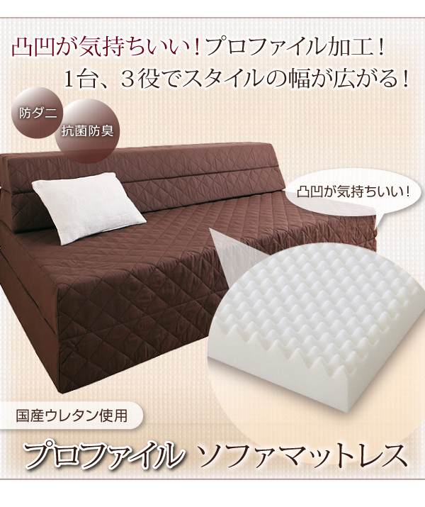 凸凹が気持ちいい プロファイル・ソファマットレス 商品説明画像12