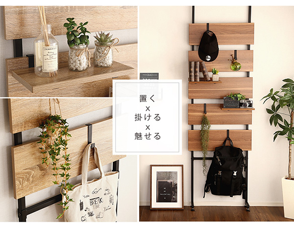 突っ張り木板ラダーラック（幅60cm） Escala エスカーラ 商品説明画像3