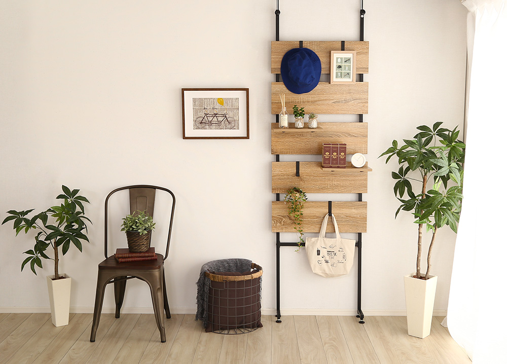 突っ張り木板ラダーラック（幅60cm） Escala エスカーラ 商品追加画像1