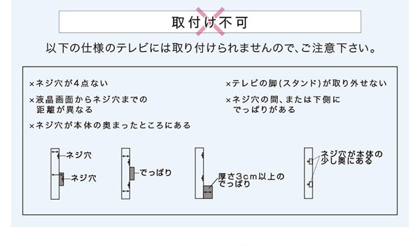 壁寄せテレビスタンド ロースイングタイプ Fenes フェネス 商品説明画像9
