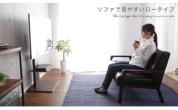 壁寄せテレビスタンド ロースイングタイプ 専用棚セット Fenes フェネス 商品説明画像2