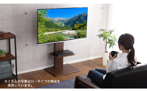 壁寄せテレビスタンド ハイ固定タイプ 専用棚セット Fenes フェネス 商品説明画像2