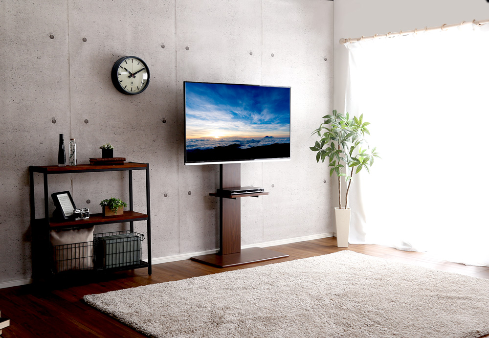 壁寄せテレビスタンド ハイ固定タイプ 専用棚セット Fenes フェネス 商品追加画像1
