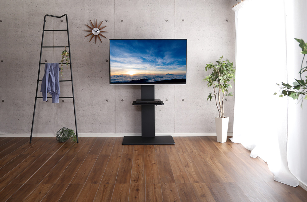 壁寄せテレビスタンド ハイ固定タイプ 専用棚セット Fenes フェネス 商品追加画像6