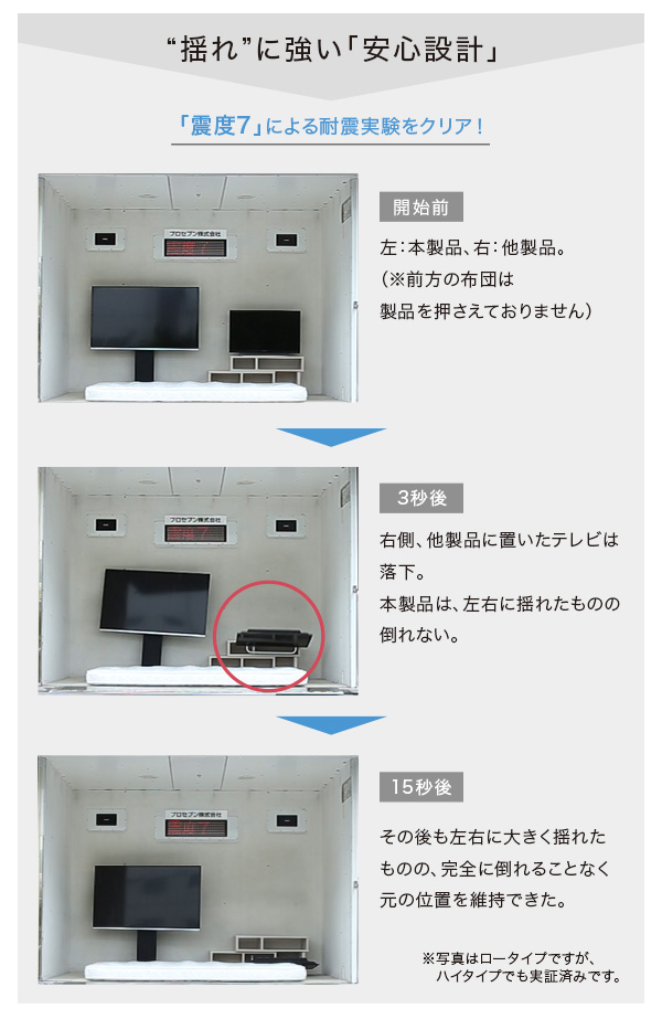 壁寄せテレビスタンド ハイスイングタイプ 専用棚セット Fenes フェネス 商品説明画像8