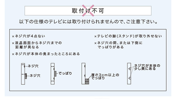 壁寄せテレビスタンド ハイスイングタイプ 専用棚セット Fenes フェネス 商品説明画像10