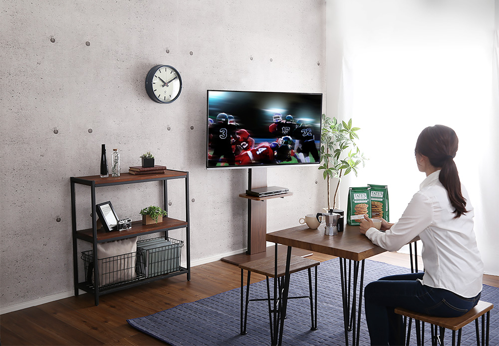 壁寄せテレビスタンド ハイスイングタイプ 専用棚セット Fenes フェネス 商品追加画像2