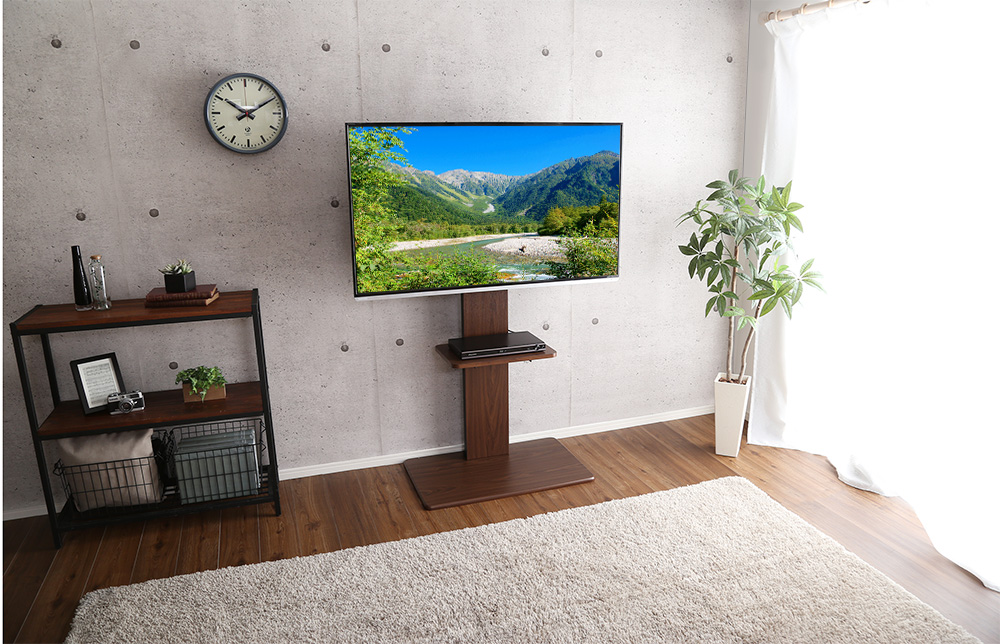壁寄せテレビスタンド ハイスイングタイプ 専用棚セット Fenes フェネス 商品追加画像23