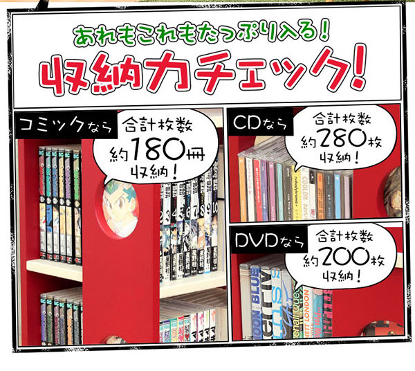 回転コミックラック 5段タイプ SWK-5 商品説明画像21