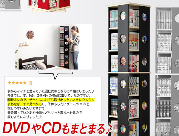 回転コミックラック 7段タイプ SWK-7 商品説明画像6