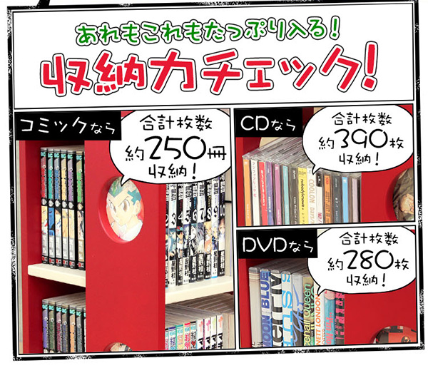回転コミックラック 7段タイプ SWK-7 商品説明画像21