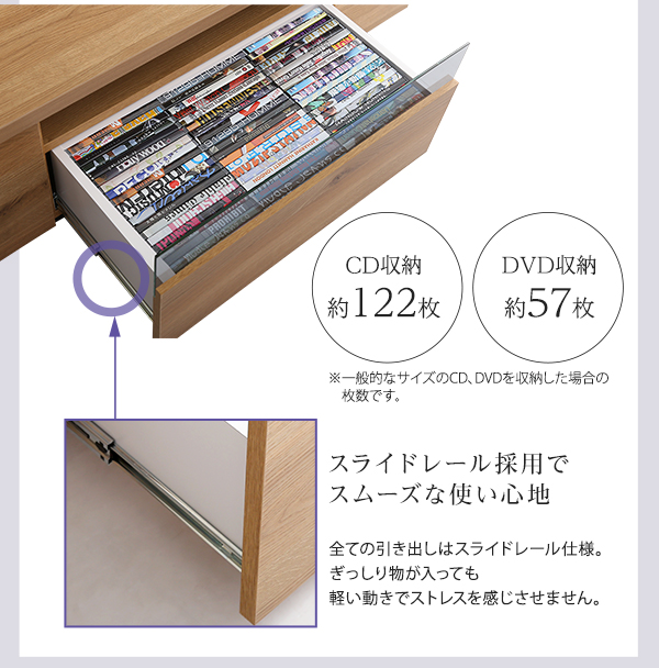 シンプルスタイリッシュ テレビ台 luminos ルミノス 幅120cm 商品説明画像10