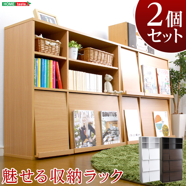 魅せて隠す収納 ディスプレイラック2個セット