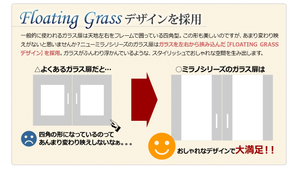 ホワイト鏡面仕上げのワイド食器棚 NewMilano ニューミラノ 商品説明画像26