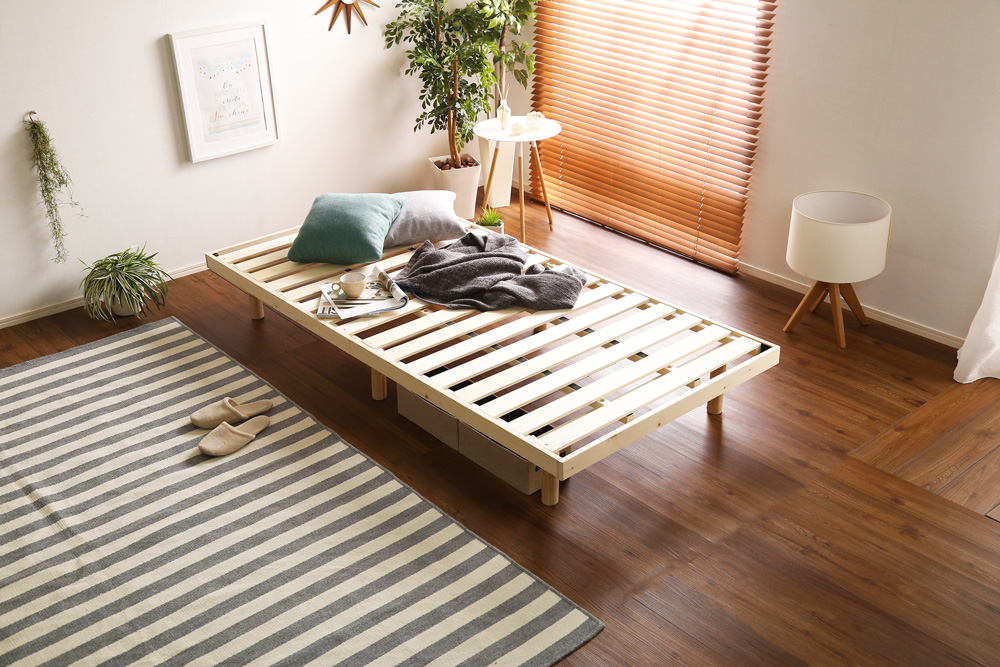 3段階高さ調節 脚付きすのこベッド シングル Lilitta リリッタ (マットレス付き) 商品追加画像11